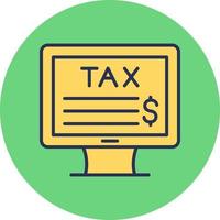 Online Tax Paid Icon vector