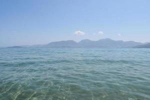 Greece Sea and Mountain Landscape photo