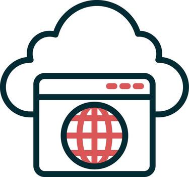 icono de vector de navegador web