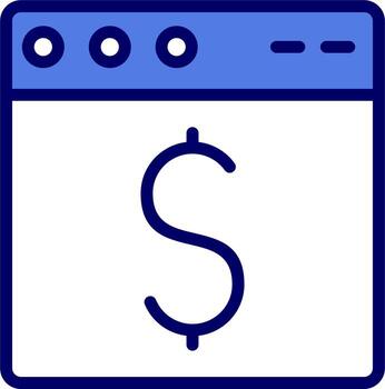 icono de vector de navegador web