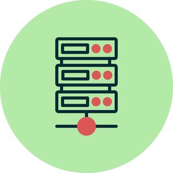 icono de vector de servidor de datos