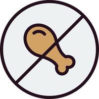 No Chicken Vector Icon