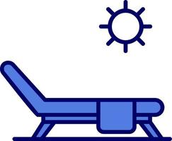 Sun bed Vector Icon