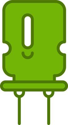 Capacitor Vector Icon