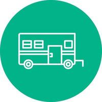 icono de vector de autocaravana