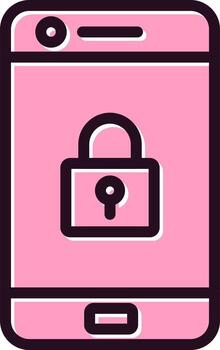 icono de vector de seguridad móvil