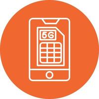 Smartphone 5g Sim Vector Icon