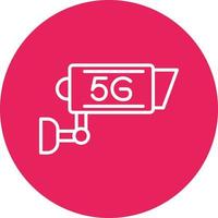 5g cctv cámara vector icono