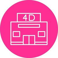 4d cine vector icono