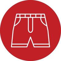 icono de vector de pantalones cortos