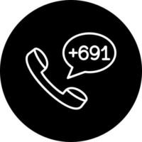 Micronesia Dial code Vector Icon