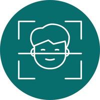 Facial Recognition Vector Icon