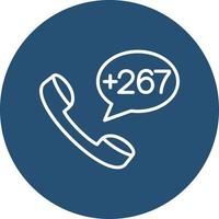Botswana Dial code Vector Icon