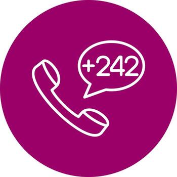 Congo Dial code Vector Icon