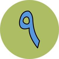 Arabic Number Nine Vector Icon