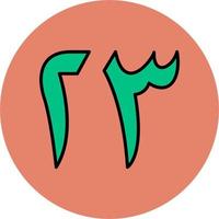 Arabic Number Twenty Three Vector Icon
