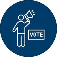 icono de vector de campaña de votación