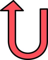 U Turn Vector Icon