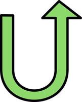 U Turn Vector Icon