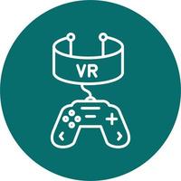 vr juego vector icono