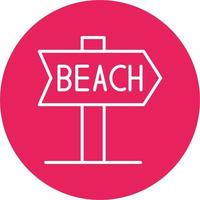 Beach Direction Vector Icon