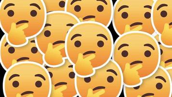 pensiero emoji orizzontale transizione video