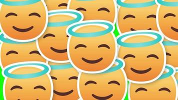 Engel Emoji horizontal Überleitung Grün Bildschirm video