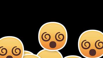 spiral eyes emoji vertical transition video