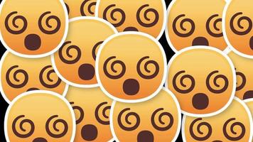 spiral eyes emoji horizontal transition video