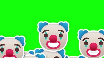 clown emoji vertical transition green screen video