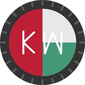 Kuwait Dial code Vector Icon