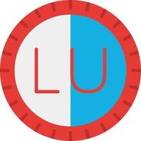 Luxembourg Dial code Vector Icon