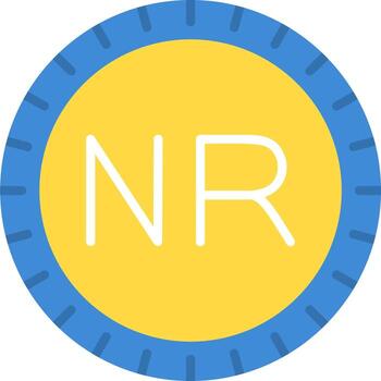 nauru marcar código vector icono