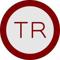 Turquía marcar código vector icono