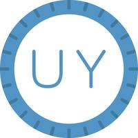 Uruguay marcar código vector icono