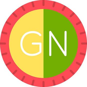 Guinea marcar código vector icono
