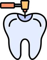 dental perforar vector icono