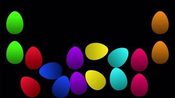 content Pâques journée dans 4k ultra HD, magnifique Pâques Contexte avec coloré des œufs