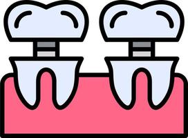 icono de vector de implante dental