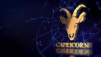 d'oro Capricorno oroscopo zodiaco sfondo video