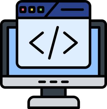 icono de vector de codificación