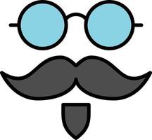 icono de vector de bigote