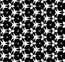 Black and white seamless abstract pattern. Background and backdrop. Grayscale ornamental design. Mosaic ornaments. Vector graphic illustration.