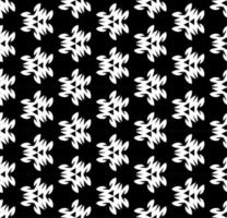 Black and white seamless abstract pattern. Background and backdrop. Grayscale ornamental design. Mosaic ornaments. Vector graphic illustration.