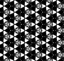 Black and white seamless abstract pattern. Background and backdrop. Grayscale ornamental design. Mosaic ornaments. Vector graphic illustration.