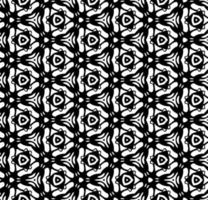 Black and white seamless abstract pattern. Background and backdrop. Grayscale ornamental design. Mosaic ornaments. Vector graphic illustration.