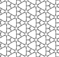 Black and white seamless abstract pattern. Background and backdrop. Grayscale ornamental design. Mosaic ornaments. Vector graphic illustration.