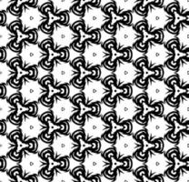 Black and white seamless abstract pattern. Background and backdrop. Grayscale ornamental design. Mosaic ornaments. Vector graphic illustration.