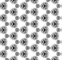 Black and white seamless abstract pattern. Background and backdrop. Grayscale ornamental design. Mosaic ornaments. Vector graphic illustration.