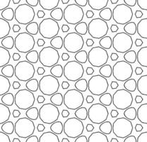 Black and white seamless abstract pattern. Background and backdrop. Grayscale ornamental design. Mosaic ornaments. Vector graphic illustration.